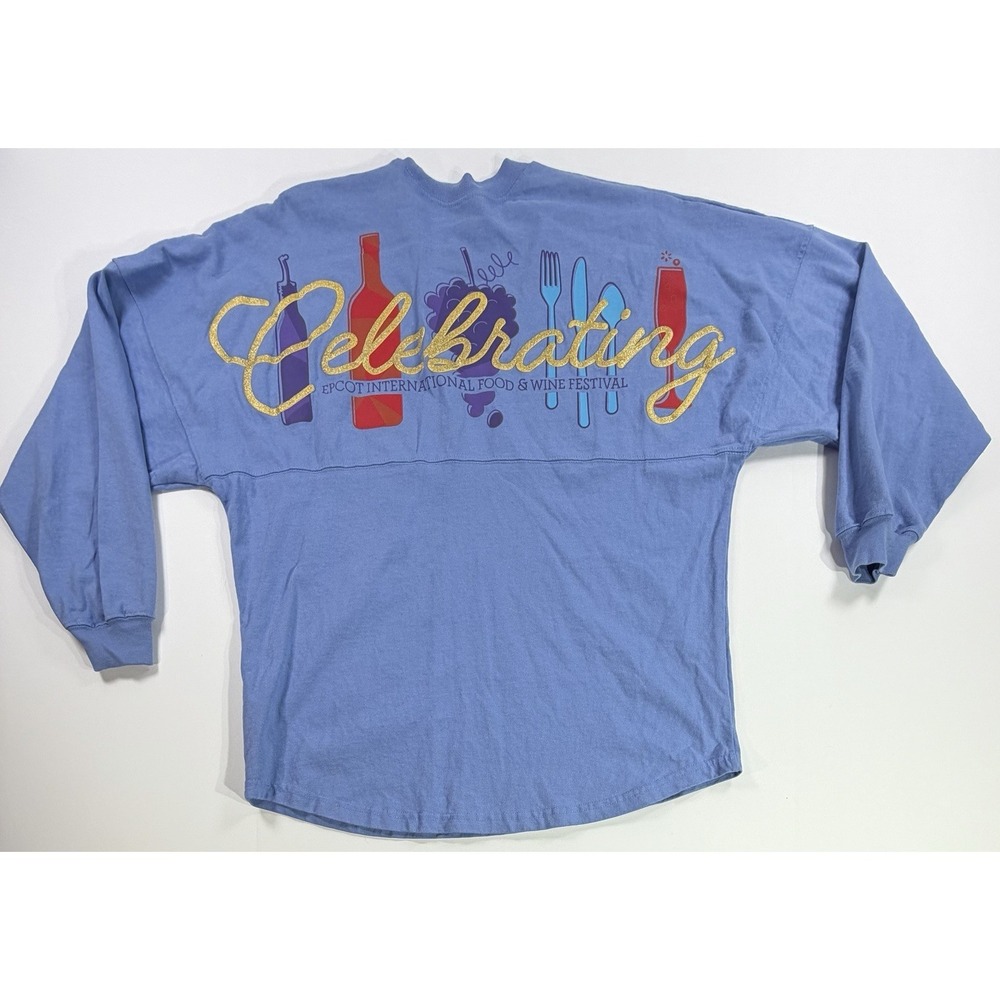 Disney Spirit Jersey EPCOT Food & Wine Festival 2021 Blue Long Sleeve Size M
